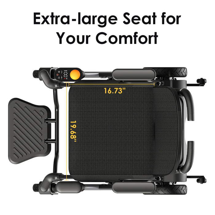 3 In 1 Rollator Walker/Electric Wheelchair - 15.6-Mile Extended Range - Ultra Lightweight - Advanced Safety Specs & Quick Fold Style