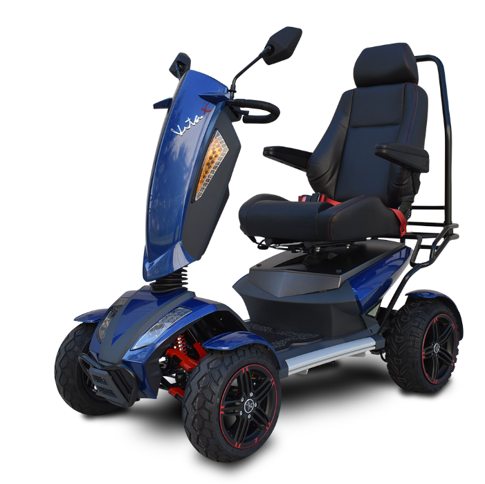 EV Rider Vita Monster - 28-Mile Extended Range & 350 lb Weight Capacity - Precision Turning