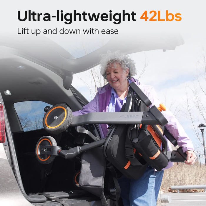 Rollator And Wheelchair Combo - 18-Mile Extended Range - Ultra Lightweight - Advanced Safety Specs & Quick Fold Style