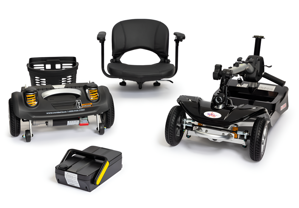 EV Rider Nomad - 6.8-Mile Extended Range & 264 lb Weight Capacity - Precision Turning