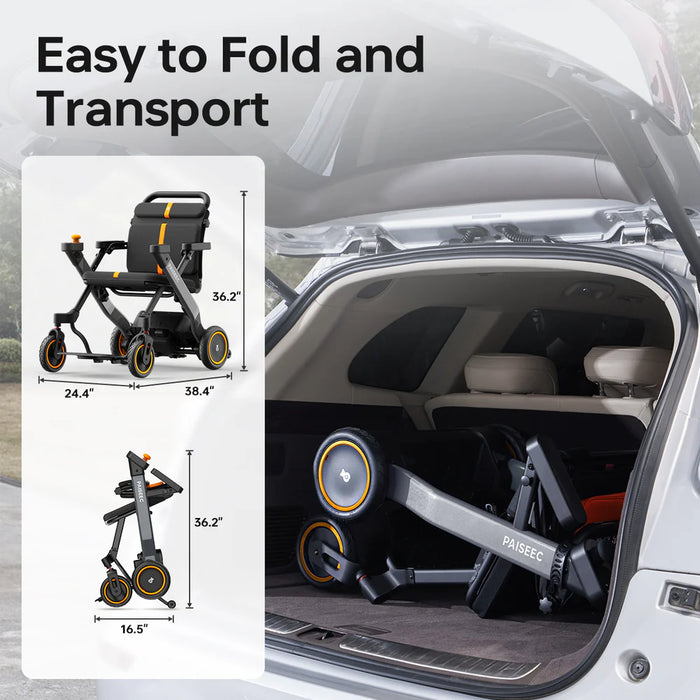 Rollator And Wheelchair Combo - 18-Mile Extended Range - Ultra Lightweight - Advanced Safety Specs & Quick Fold Style