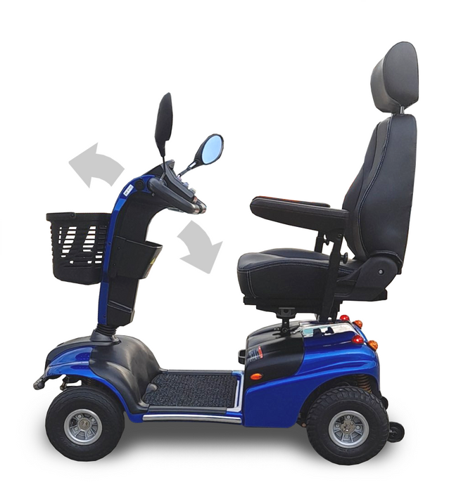 Shoprider Explorer - 24-Mile Extended Range & High Weight Capacity 300 lbs - Full Suspension & All Terrain Capacity