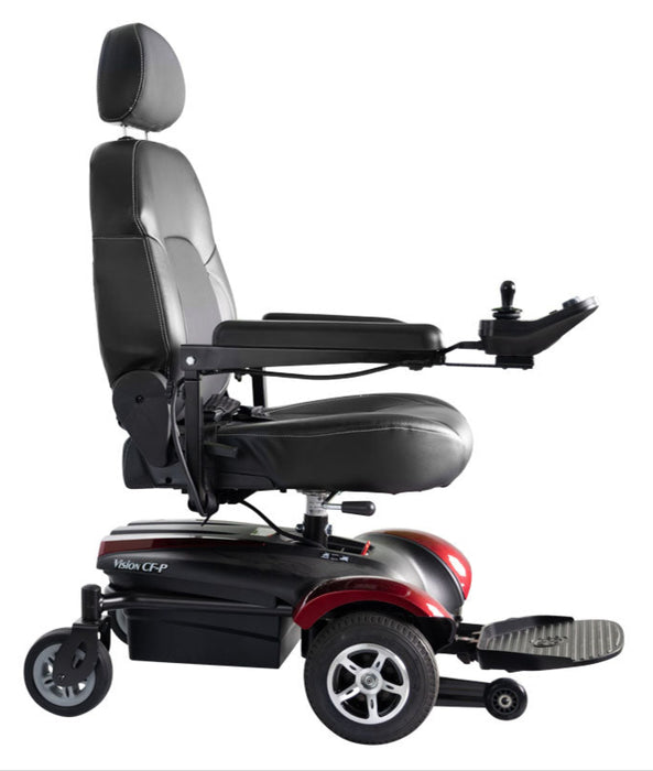Merits Health Vision CF Electric Power Wheelchair P322 - 18 Mile Extended Range & 300 lb Weight Capacity - Lightweight & Maneuverable