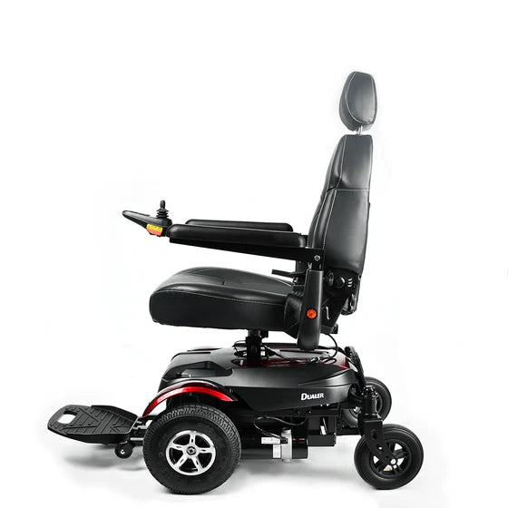 Merits Health Dualer Compact FWD/RWD P312 - 18 Mile Extended Range & 300 lb Weight Capacity - Electric Power Wheelchair