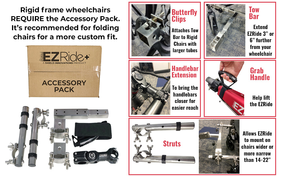 Shield Innovations EZRide+ Portable Wheelchair Power Assist Device