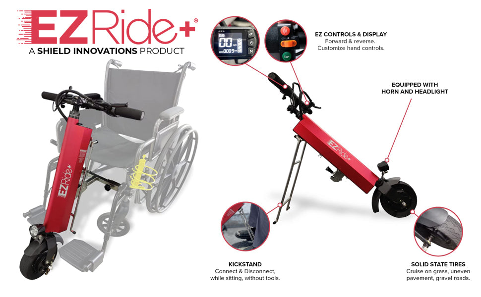 Shield Innovations EZRide+ Portable Wheelchair Power Assist Device