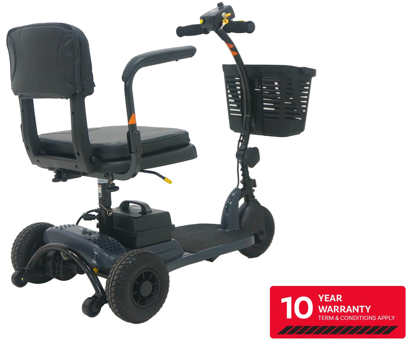Shoprider Echo 3 - High Weight Capacity 250 lbs - Curved Tiller For More Legroom - Swivel Seat For Easy Access