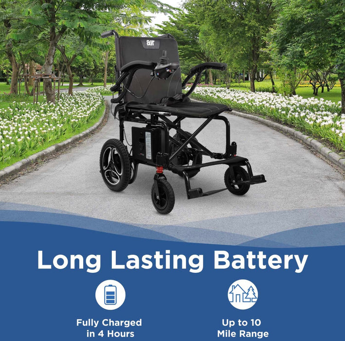 Journey Air Wheelchair - 6.2-Mile Extended Range & 240 lb Capacity - Quick Fold Design & Ultralight Weight