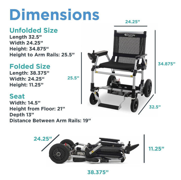 Zoomer Chair - 9.3-Mile Extended Range & 300 lb Capacity - Quick Fold Design & Ultralight Weight