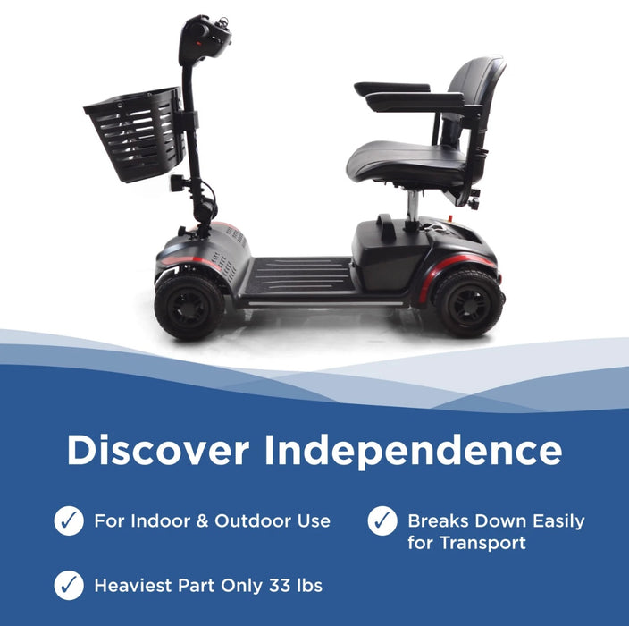 Journey Adventure Wheelchair - 12.4-Mile Extended Range & 300 lb Capacity - Quick Fold Design & Ultralight Weight
