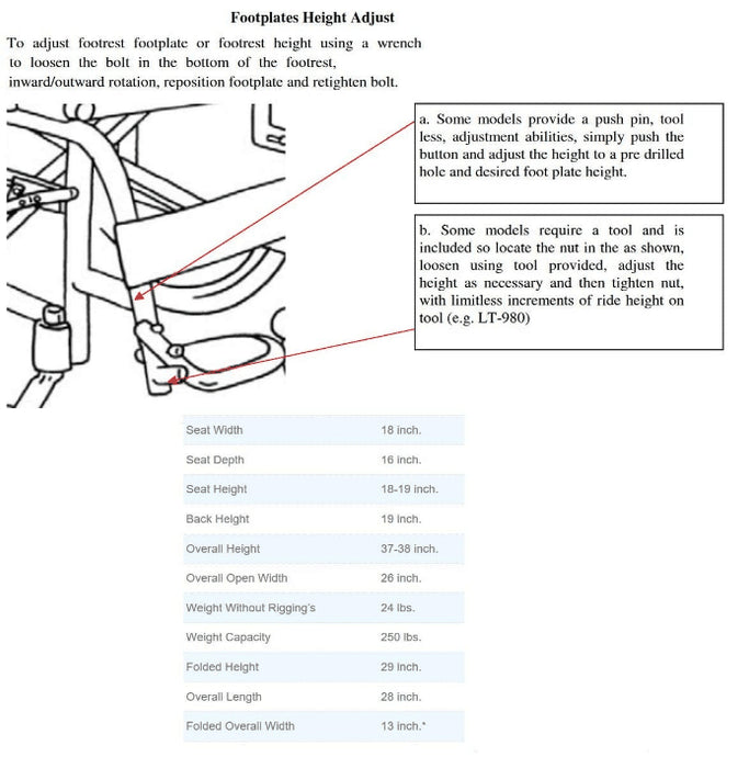 Karman LT-980 Ultra-Lightweight Manual Wheelchair