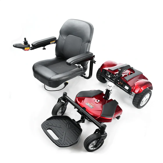Merits EZ-GO Electric Power Wheelchair P321 - 12 Mile Extended Range & 300 lb Weight Capacity - Travel-Friendly Power Chair