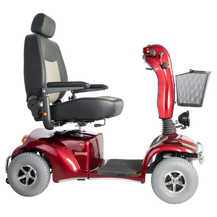 Merits Health Pioneer 10 Mobility Scooter - 32 Mile Extended Range & 500 lb Weight Capacity - Full Suspension