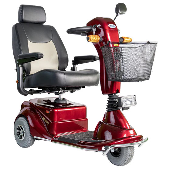 Merits Health Pioneer 3 Mobility Scooter 3-Wheel S131 - 18 Mile Extended Range & 400 lb Weight Capacity - Comfort & Stability