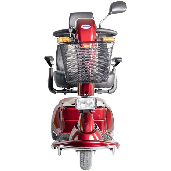 Merits Health Pioneer 3 Mobility Scooter 3-Wheel S131 - 18 Mile Extended Range & 400 lb Weight Capacity - Comfort & Stability