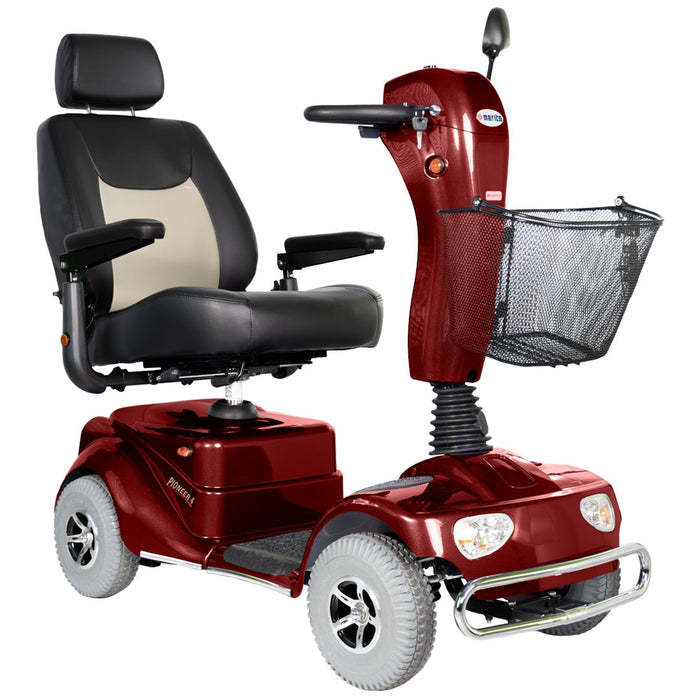 Merits Health Pioneer 4 Mobility Scooter - 18 Mile Extended Range & 400 lb Weight Capacity - Heavy-Duty Frame