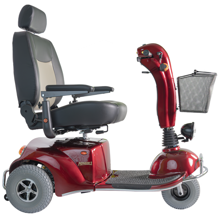 Merits Health Pioneer 9 Heavy-Duty 3-Wheel Mobility Scooter - 32 Mile Extended Range & 500 lb Weight Capacity - Heavy-Duty