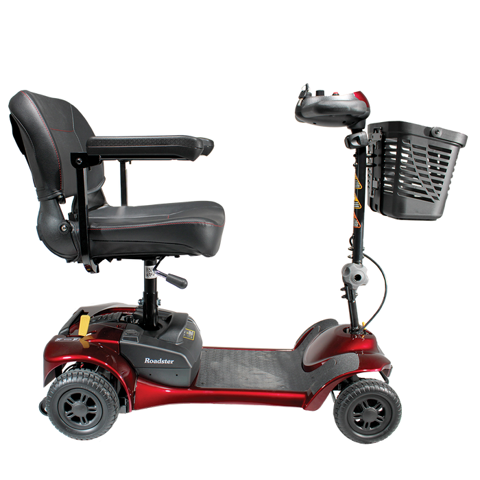 Merits Health Roadster 4 Mobility Scooter S741A - 12 Mile Extended Range & 300 lb Weight Capacity - Lightweight and Travel-Friendly