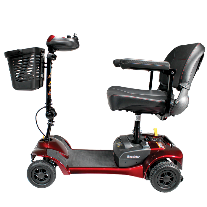 Merits Health Roadster 4 Mobility Scooter S741A - 12 Mile Extended Range & 300 lb Weight Capacity - Lightweight and Travel-Friendly