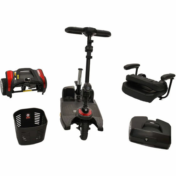 Merits Health Roadster S3 3-Wheel Mobility Scooter S731RS3 - 12 Mile Extended Range & 260 lb Weight Capacity - Lightweight Scooter