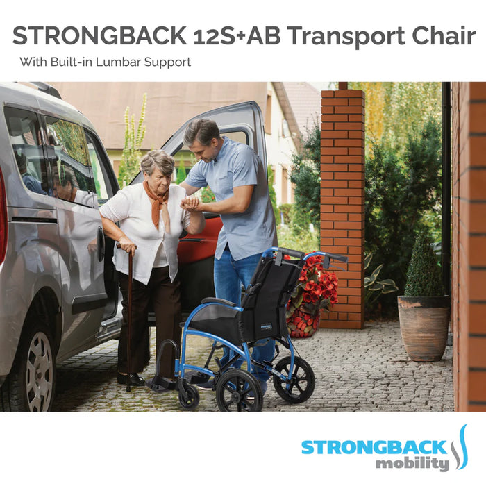 Strongback Excursion 12S + Attendant Brakes Transport Wheelchair