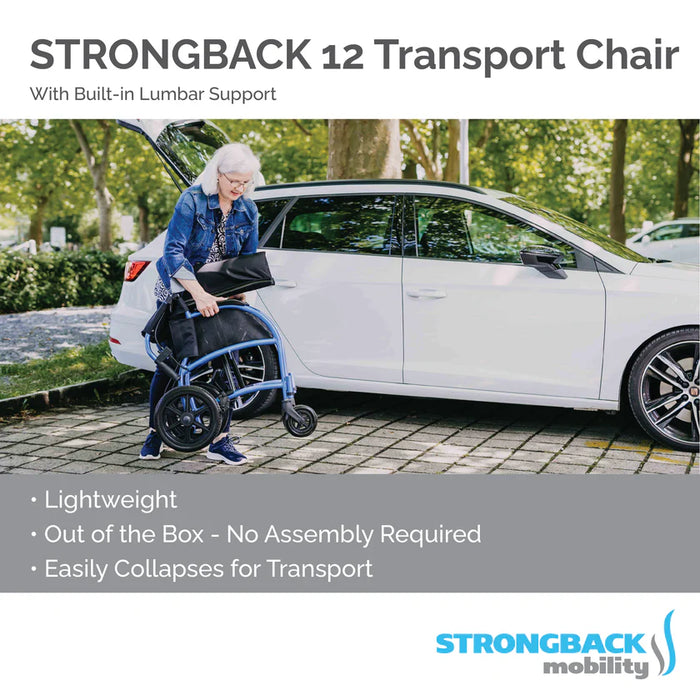 Strongback Excursion 12 Folding Transport Wheelchair