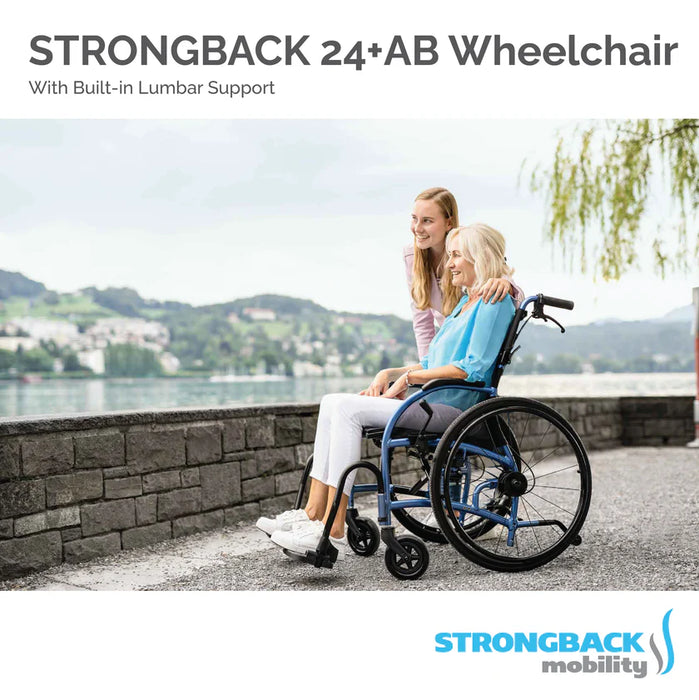 Strongback Excursion 24 + Attendant Brakes Transport Wheelchair