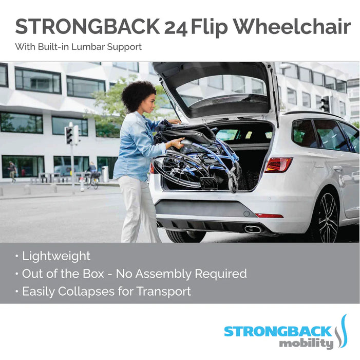 Strongback 24 Flip Lightweight Manual Wheelchair