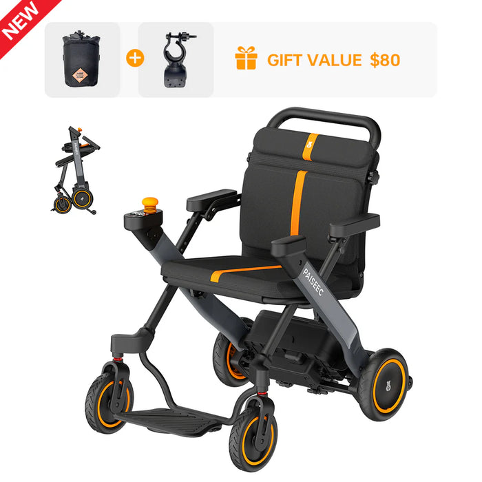 Rollator And Wheelchair Combo - 18-Mile Extended Range - Ultra Lightweight - Advanced Safety Specs & Quick Fold Style
