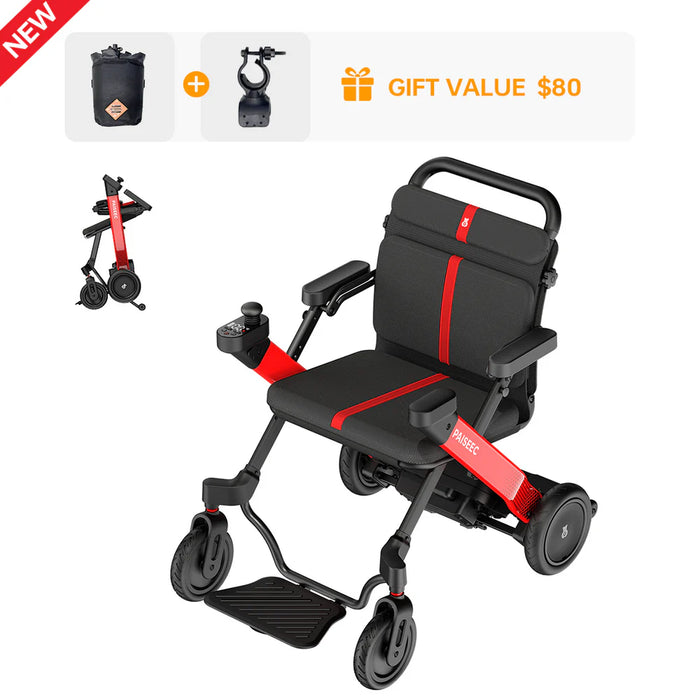 Rollator And Wheelchair Combo - 18-Mile Extended Range - Ultra Lightweight - Advanced Safety Specs & Quick Fold Style