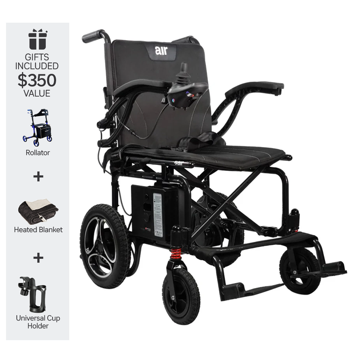 Journey Air Wheelchair - 6.2-Mile Extended Range & 240 lb Capacity - Quick Fold Design & Ultralight Weight