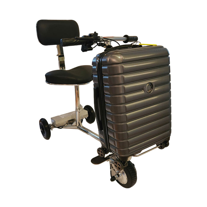 Lightweight Foldable Mobility Scooter - Folding 3-Wheel Travel Design - Stainless Steel Frame