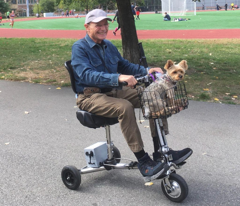 Lightweight Foldable Mobility Scooter - Folding 3-Wheel Travel Design - Stainless Steel Frame