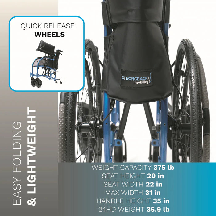 Strongback 24HD Heavy Duty Manual Wheelchair