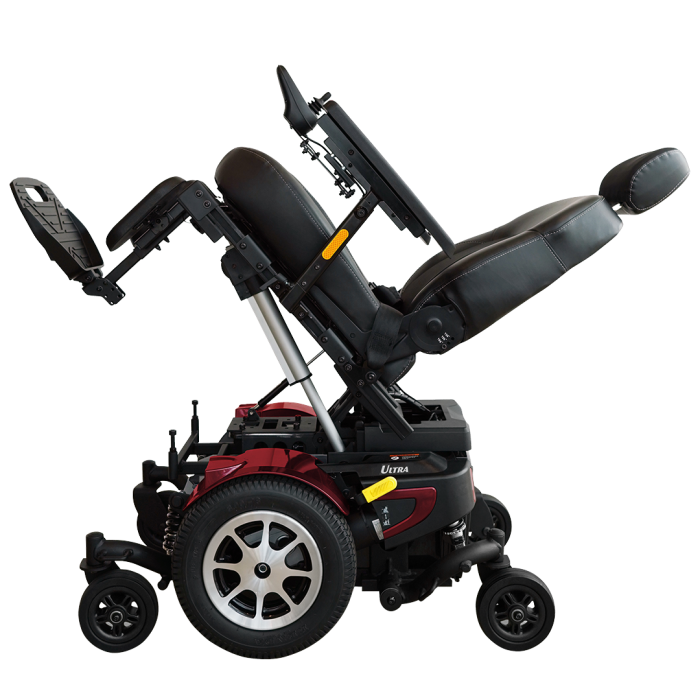 Merits Vision Ultra CST Power Tilt P325 - 19 Mile Extended Range & 300 lb Weight Capacity - Power Wheelchair