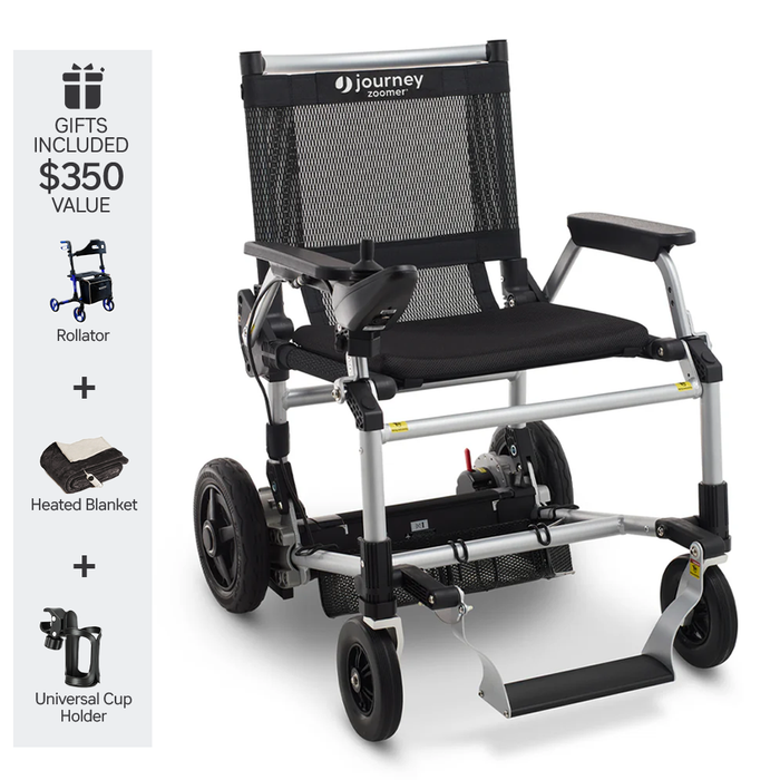 Zoomer Chair - 9.3-Mile Extended Range & 300 lb Capacity - Quick Fold Design & Ultralight Weight
